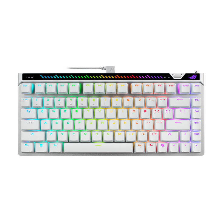 ASUS ROG Falchion Ace 75 HE 75% HFX V2 Magnetic Wired 8000Hz Gaming Keyboard - White