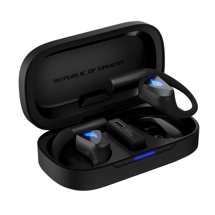 ASUS ROG Cetra Open Wireless 14.2mm DLC Driver Open-Ear Gaming Earbuds - Black
