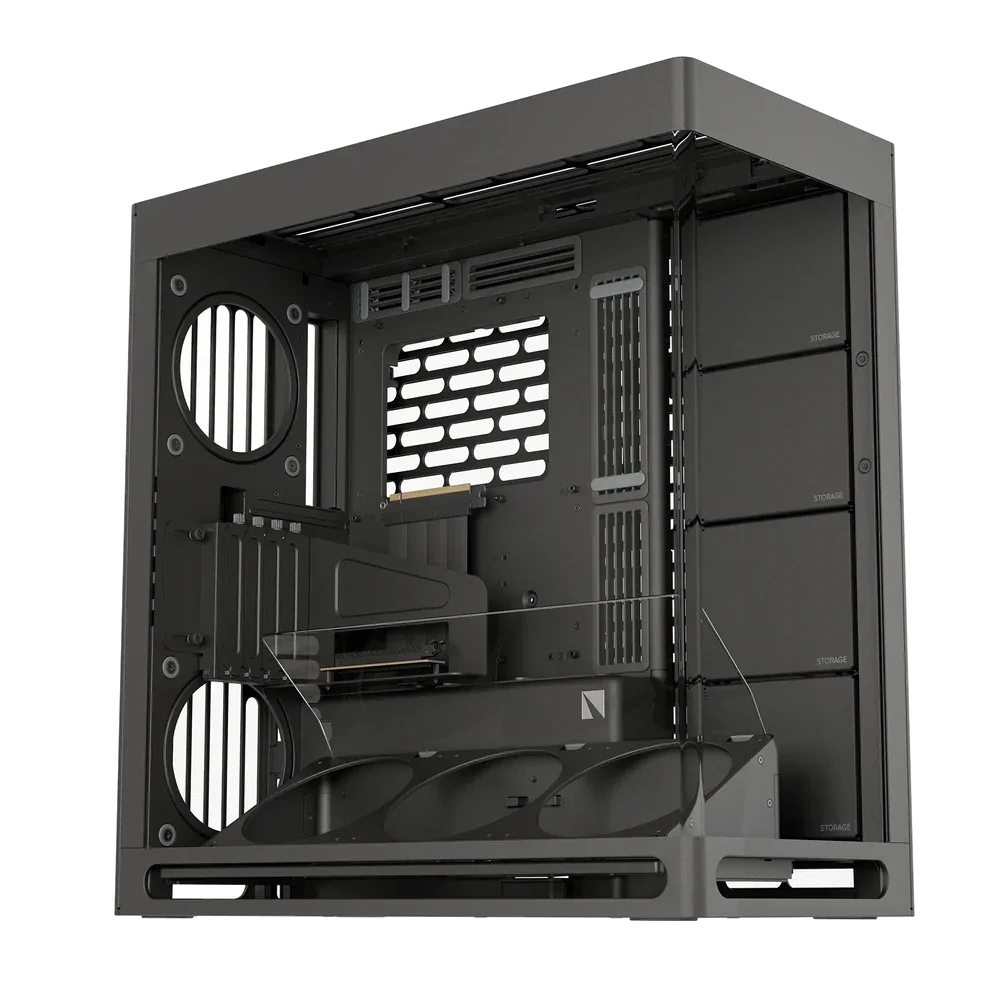 HAVN HS 420 VGPU Dual-Chamber Mid Tower ATX PC Case Black