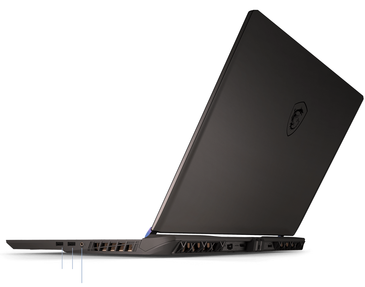 MSI Vector 16 HX AI - I/O Ports Left