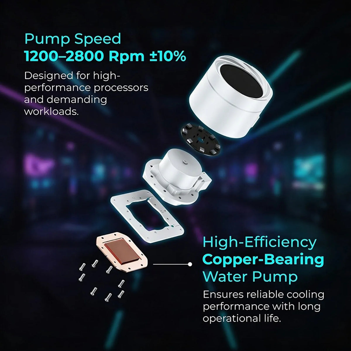 Tortox Nextgen Nivora 360mm ARGB AIO Liquid CPU Cooler - White