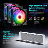 Tortox Nextgen Nivora 360mm ARGB AIO Liquid CPU Cooler - White