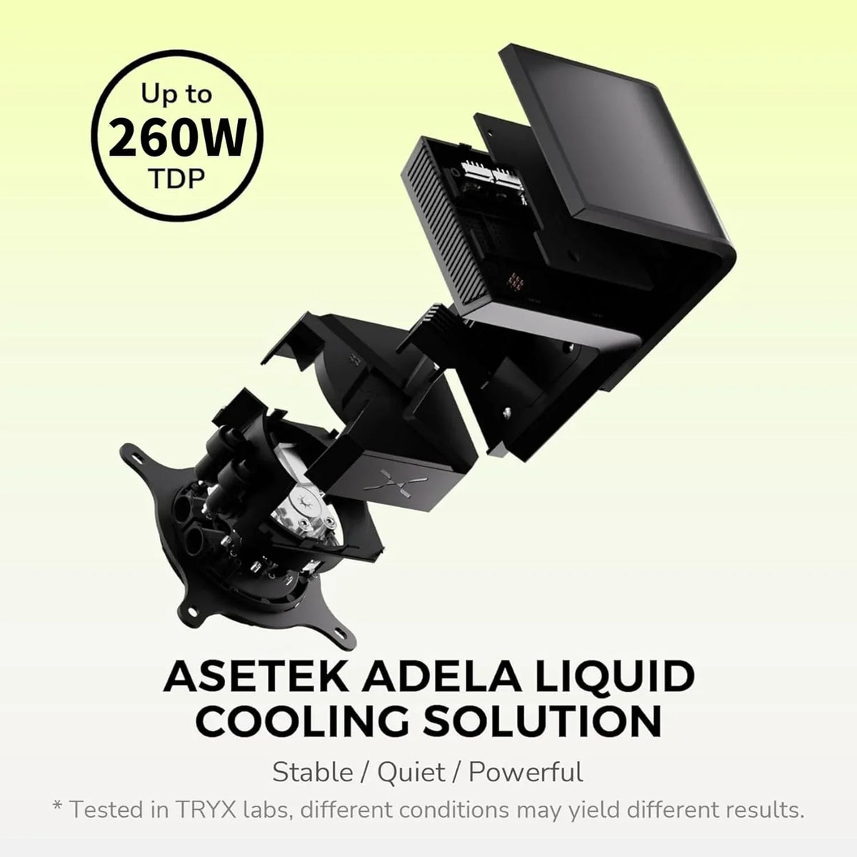 TRYX Panorama SE 240 ARGB Liquid Cooler Black - angle view