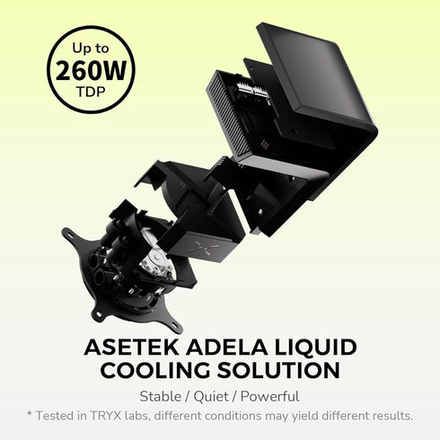 TRYX Panorama SE 240 ARGB Liquid Cooler Black - angle view
