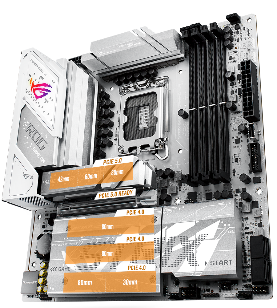ASUS ROG STRIX B860-G GAMING WIFI - PCIe 5.0 Layout