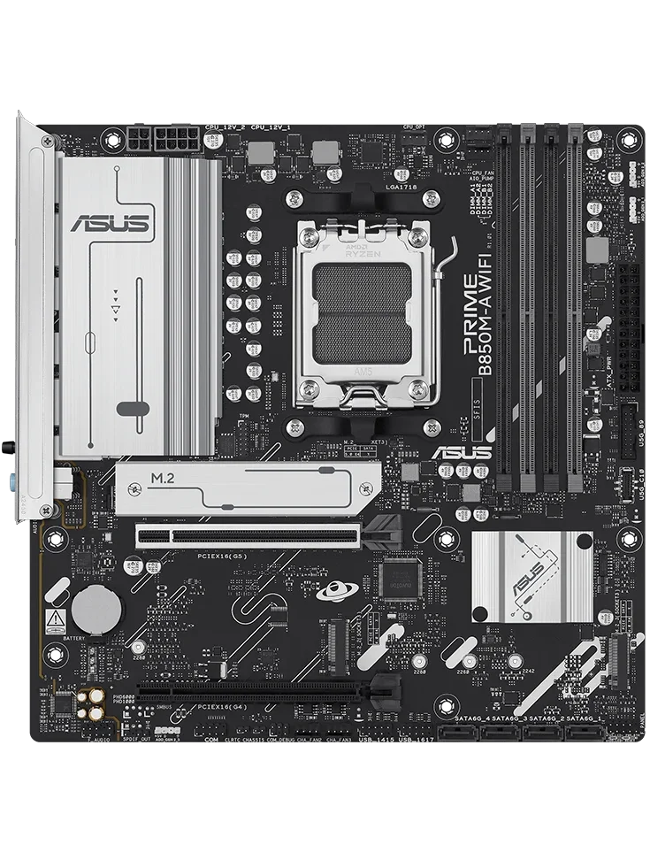 ASUS PRIME B850M-A WIFI AM5 DDR5 PCIe 5.0 M-ATX Motherboard