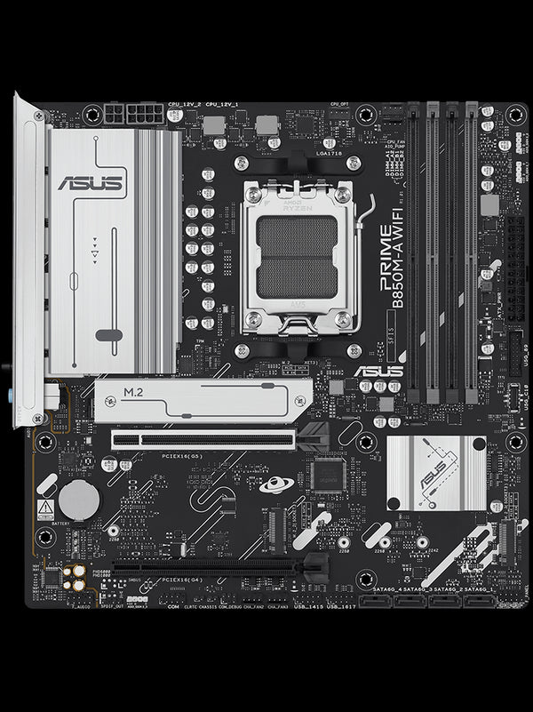 ASUS PRIME B850M-A WIFI AM5 DDR5 PCIe 5.0 M-ATX Motherboard