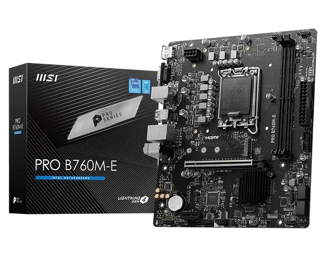 MSI PRO B760M-E DDR5 Micro-ATX LGA 1700 Motherboard