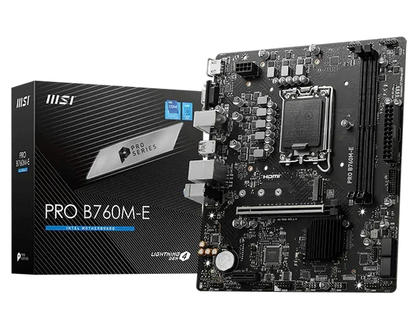 MSI PRO B760M-E DDR5 Micro-ATX LGA 1700 Motherboard