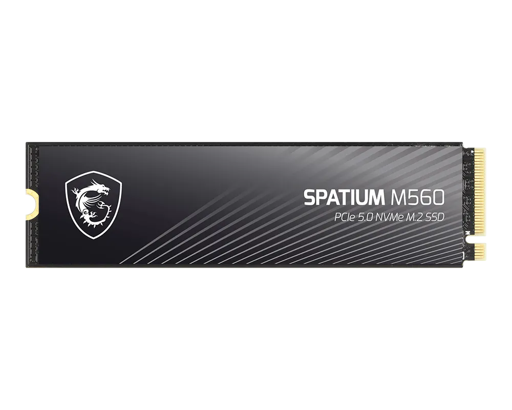 MSI SPATIUM M560 1TB PCIe Gen5 x4 NVMe 2.0 M.2 2280 SSD | 10200 MB/s | 1.3M IOPS | 600 TBW