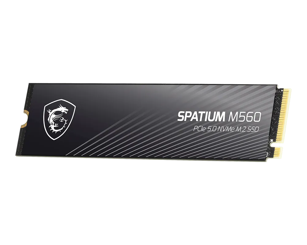 MSI SPATIUM M560 1TB PCIe Gen5 x4 NVMe 2.0 M.2 2280 SSD | 10200 MB/s | 1.3M IOPS | 600 TBW