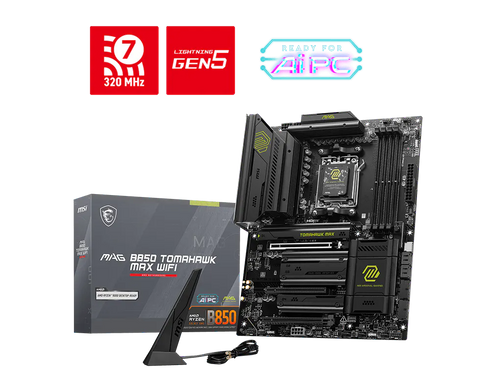 MSI MAG B850 TOMAHAWK MAX WiFi AMD AM5 ATX Motherboard