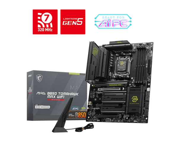 MSI MAG B850 TOMAHAWK MAX WiFi AMD AM5 ATX Motherboard