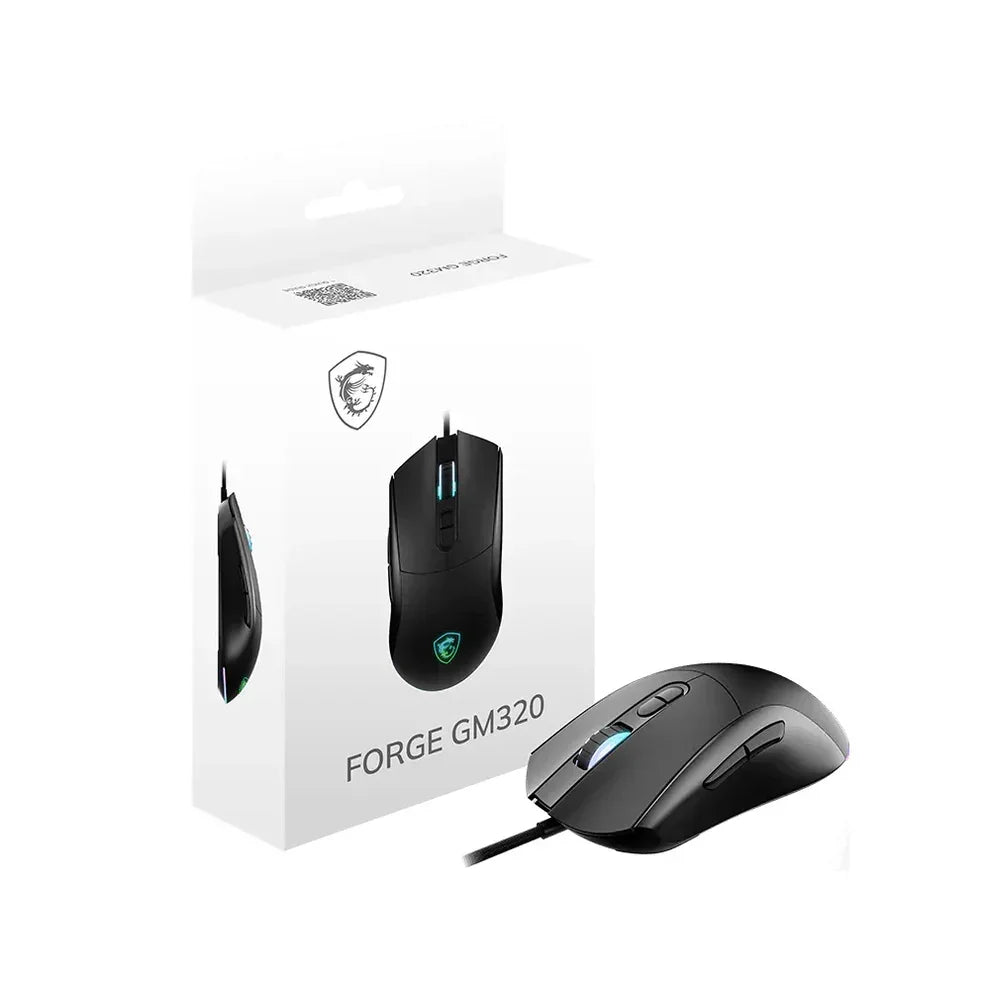 MSI Forge GM320 Gaming Mouse, 12800 DPI, 20M+ Clicks Micro Switch, RGB Light