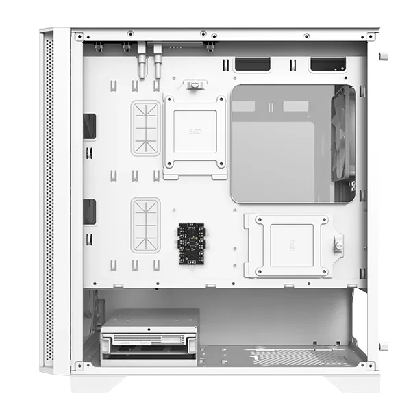 Montech Air 100 ARGB mATX Case White (4x 120mm ARGB Fans Included) - Anigma