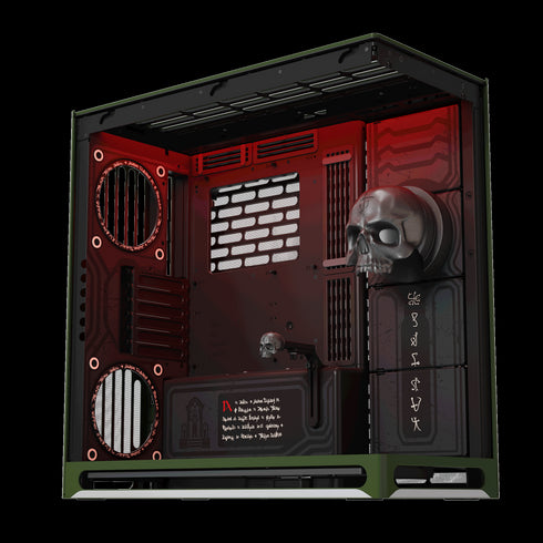 HAVN HS 420 DOOM The Dark Ages Limited Edition Computer Case, Up To 420mm Radiators, 11x Fan Support, SGCC Sheet Metal, Tempered Glass