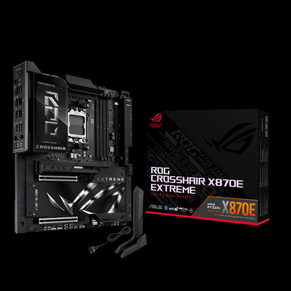 ASUS ROG CROSSHAIR X870E EXTREME AM5 E-ATX Gaming Motherboard, Gen 5, 20+2+2 Power Stages, DDR5, PCIe 5.0, 5x M.2, 5G & 10G LAN, Wi-Fi 7, USB4 Type-C, Full Color 5inch LCD Display, AI Overclocking & Networking | 90MB1LB0-M0EAY0