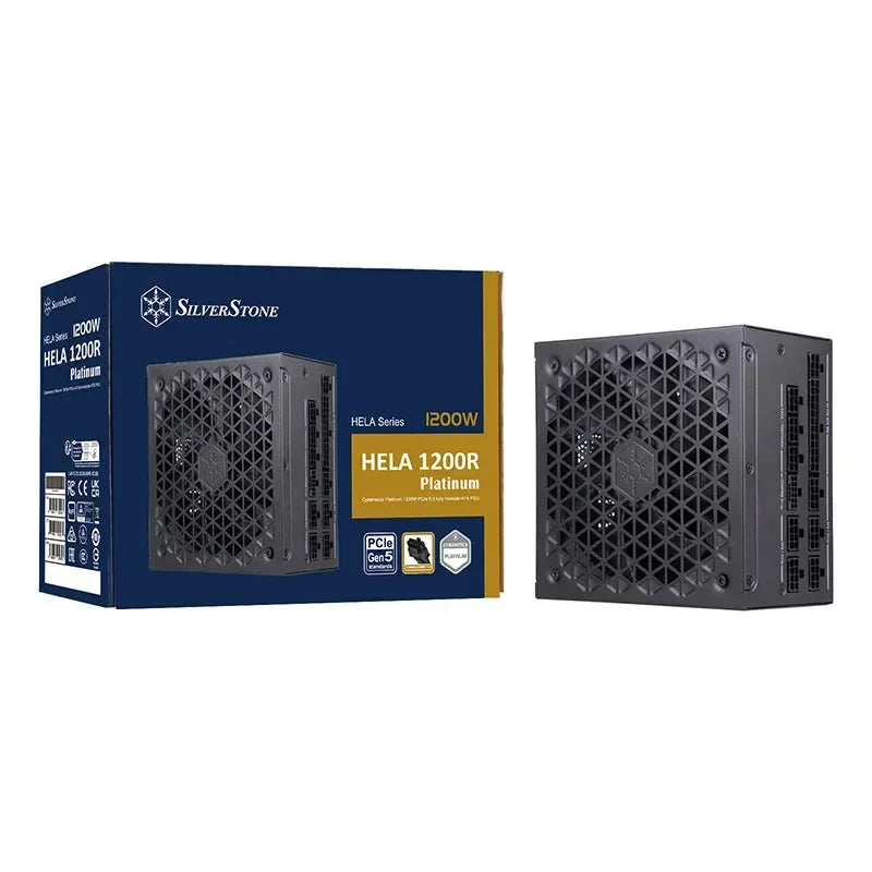Silverstone HELA 1200R Cybenetics Platinum PCIE 5.0 Full Modular ATX Power Supply - Anigma