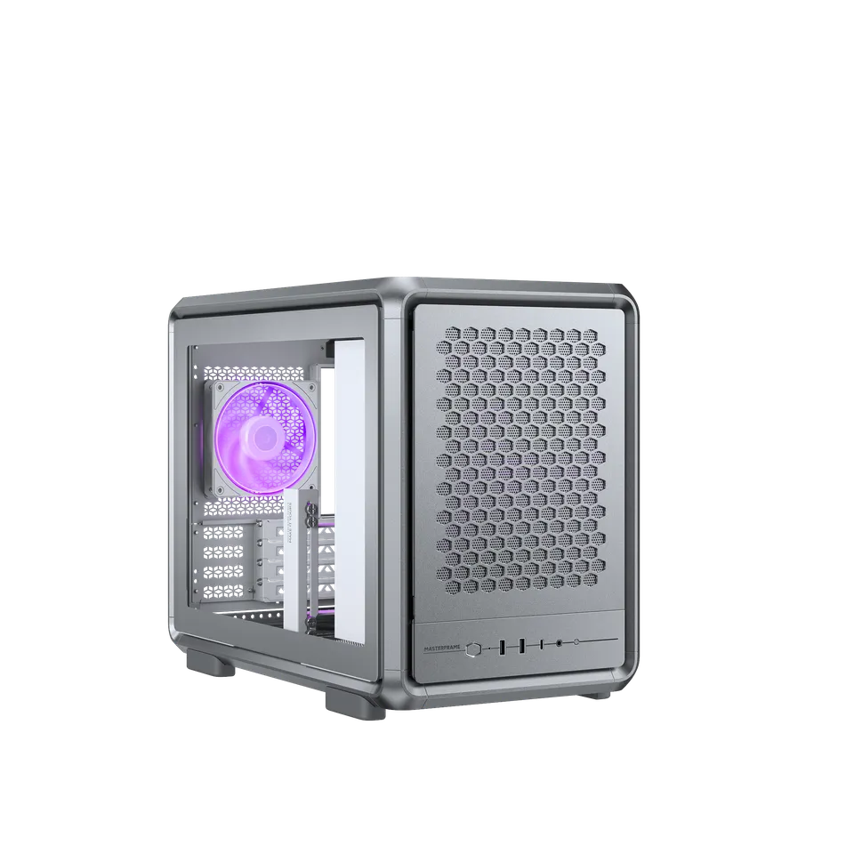 Cooler Master MasterFrame 400 Mesh Micro-ATX Open-Frame Case - Silver