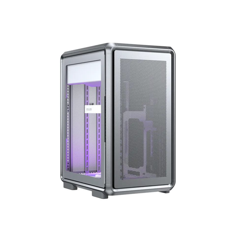 Cooler Master MasterFrame 400 Mesh Micro-ATX Open-Frame Case - Silver