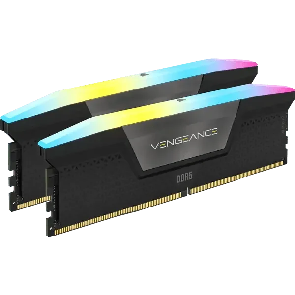Corsair VENGEANCE RGB 6400MHz 96GB (2x48GB) C32 DDR5 (INTEL XMP) Black - Anigma