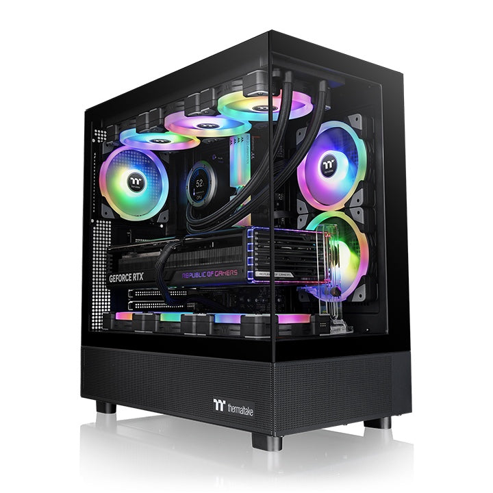 Thermaltake View 270 TG ARGB Mid Tower Case | Dual TG | E-ATX | 420mm GPU | 360mm Rad | USB-C | Black