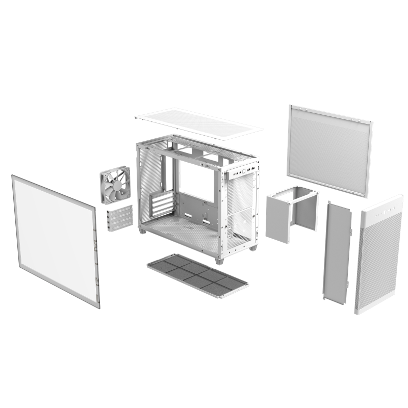 ASUS Prime AP201 TG White - Angle View