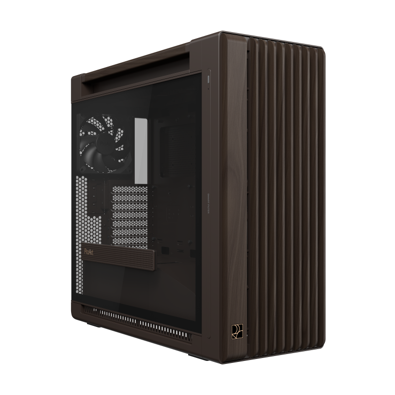 ASUS ProArt PA602 Wood Edition Retro Brown Metal Panel - Front Angle