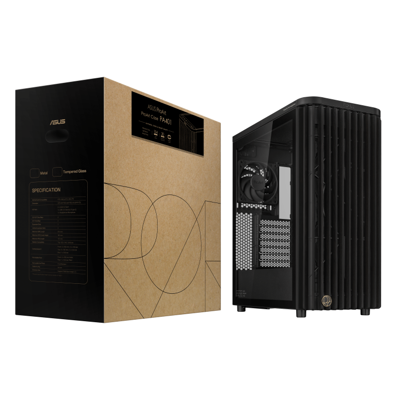 ASUS ProArt PA401 Wood TG Black - Cable Management