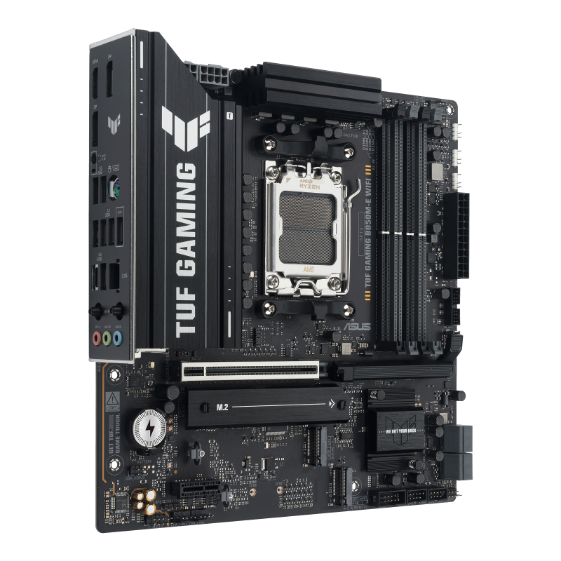 ASUS TUF GAMING B850M-E WIFI - Angle View