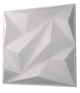 Anigma 3D PVC Wall Panels, Polygons Shape, Black/White, Easy Installation, 12 pieces - Anigma