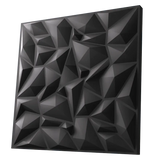 Anigma 3D PVC Wall Panels, Low Poly Shape, Black/White, Easy Installation, 12 pieces - Anigma