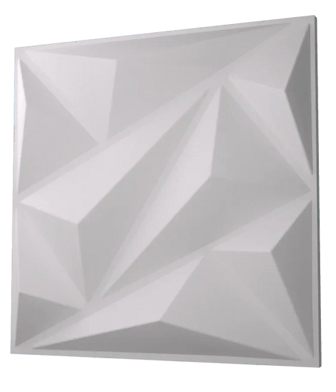 Anigma 3D PVC Wall Panels, Polygons Shape, Black/White, Easy Installation, 12 pieces - Anigma