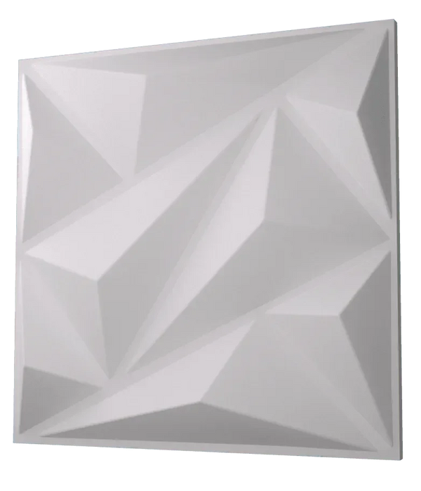 Anigma 3D PVC Wall Panels, Polygons Shape, Black/White, Easy Installation, 12 pieces - Anigma