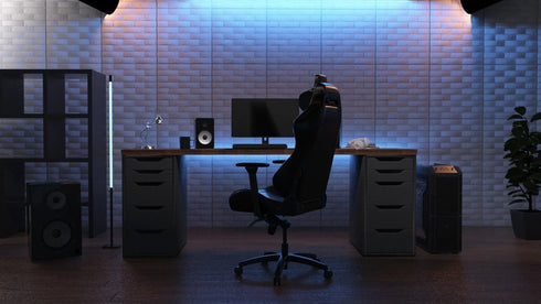 Anigma 3D PVC Wall Panels, Bricks Shape, Black/White, Easy Installation, 12 pieces - Anigma