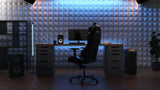 Anigma 3D PVC Wall Panels, Pyramids Shape, Black/White, Easy Installation, 12 pieces - Anigma
