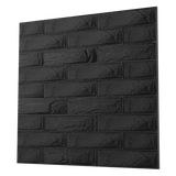 Anigma 3D PVC Wall Panels, Bricks Shape, Black/White, Easy Installation, 12 pieces - Anigma