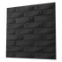 Anigma 3D PVC Wall Panels, Bricks Shape, Black/White, Easy Installation, 12 pieces - Anigma