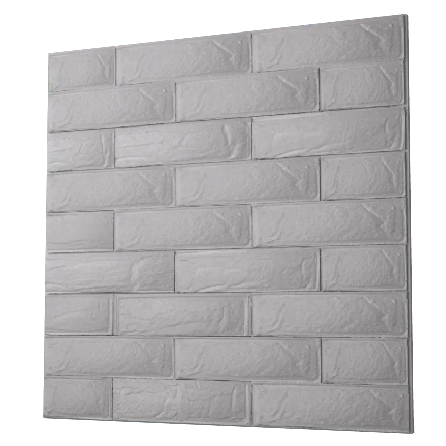 Anigma 3D PVC Wall Panels, Bricks Shape, Black/White, Easy Installation, 12 pieces - Anigma