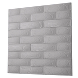 Anigma 3D PVC Wall Panels, Bricks Shape, Black/White, Easy Installation, 12 pieces - Anigma