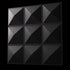 Anigma 3D PVC Wall Panels, Pyramids Shape, Black/White, Easy Installation, 12 pieces - Anigma