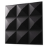 Anigma 3D PVC Wall Panels, Pyramids Shape, Black/White, Easy Installation, 12 pieces - Anigma