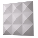Anigma 3D PVC Wall Panels, Pyramids Shape, Black/White, Easy Installation, 12 pieces - Anigma