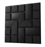 Anigma 3D PVC Wall Panels, Tetris Shape, Black/White, Easy Installation - Anigma