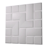 Anigma 3D PVC Wall Panels, Tetris Shape, Black/White, Easy Installation - Anigma