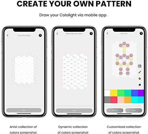 Cololight Plus Wifi Color Lights 7 Blocks + Base + Controller - Anigma