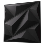 Anigma 3D PVC Wall Panels, Polygons Shape, Black/White, Easy Installation, 12 pieces - Anigma