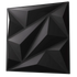 Anigma 3D PVC Wall Panels, Polygons Shape, Black/White, Easy Installation, 12 pieces - Anigma