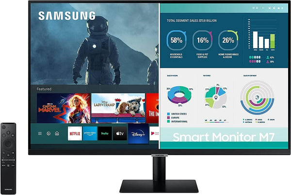 Samsung M7 Series 43 Inch (3840 x 2160) VA Flat 60Hz 8MS Smart Monitor - Anigma