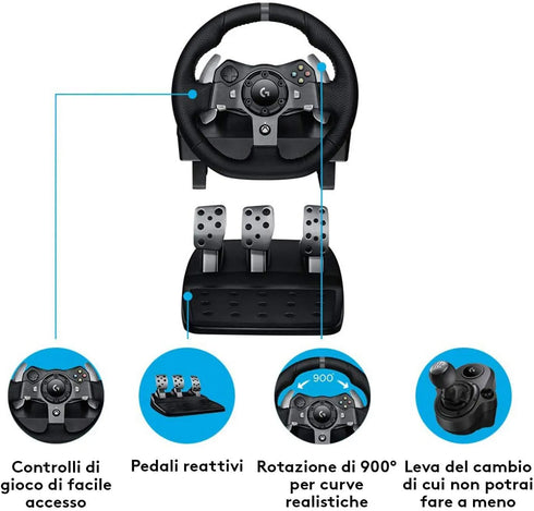 Logitech G920 Driving Force Racing Wheel for Xbox One and PC - Anigma